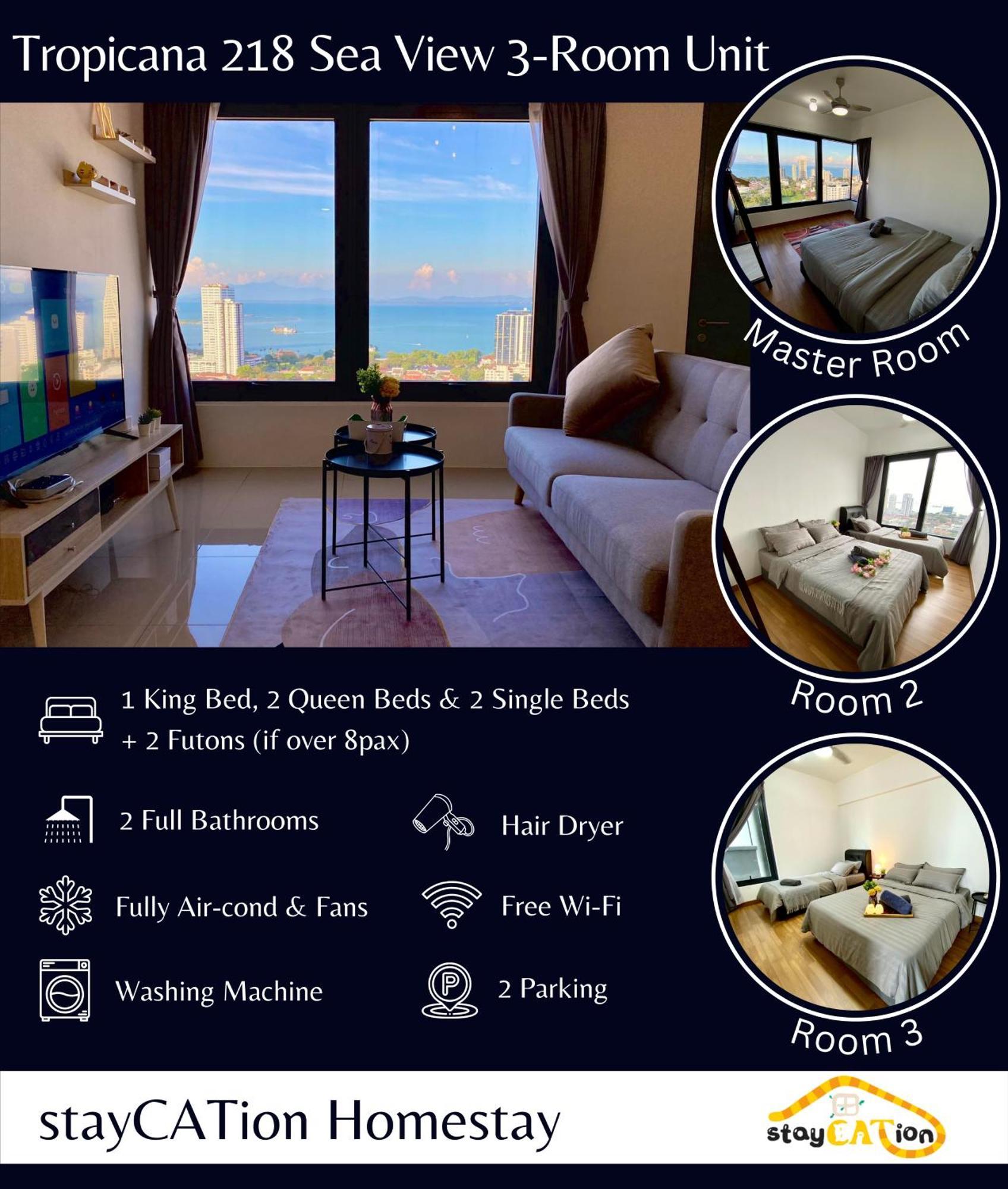 Tropicana 218 Macalister Sea & City View By Staycation Homestay George Town Eksteriør billede